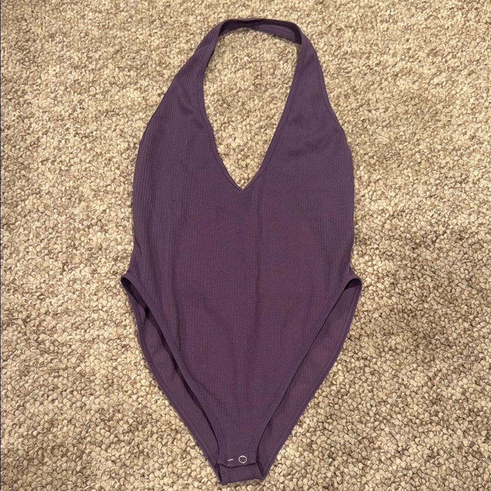 Forever 21 Purple Halter Bodysuit